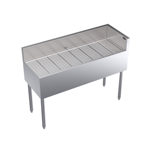 Krowne Metal Corporation KR19-C48R Royal Series Underbar Corner Drainboard 48W x 19D x 36-1/2H NSF Stainless Steel