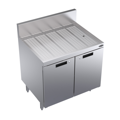Krowne Metal Corporation KR24-SD30 Royal Series Underbar Drainboard with Cabinet Base 30W x 24D Stainless Steel