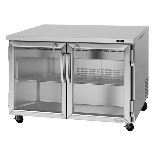 Turbo Air PUR-48-G-N PRO Series Undercounter Refrigerator 12.2 cu ft Capacity Stainless Steel Interior and Exterior