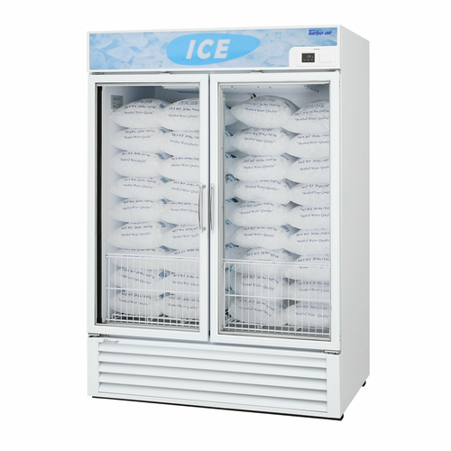 Turbo Air TGIM-49W-N Ice Merchandiser Reach-In Two-Section 39.88 Cu Ft Capacity Bottom Mount Refrigeration