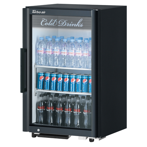 Turbo Air TGM-7SD-N6 Super Deluxe Refrigerated Merchandiser 6.2 cu ft Self Contained Double Pane Glass Door
