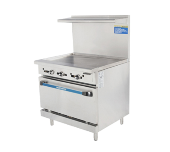 Turbo Air TAR-36G-LP Radiance Heavy Duty Range LP Gas 36 Inch Thermostatically Controlled Griddle High Efficiency