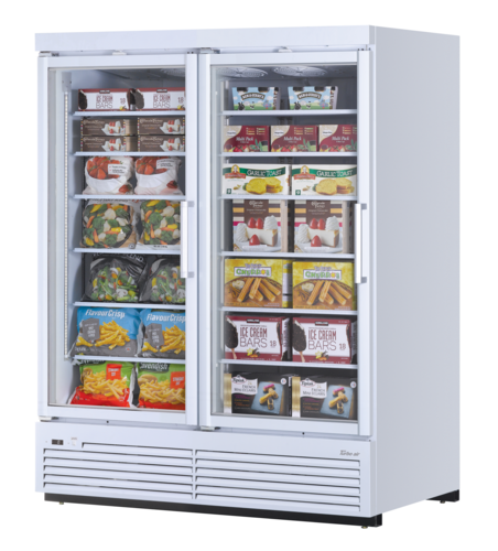 Turbo Air TJMF-55SDW(B)-N Super Deluxe Glass Merchandiser Freezer 65-1/8 inch Width 60.04 cu ft Energy Star