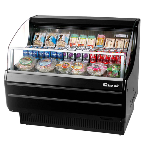 Turbo Air TOM-40SWB-N Horizontal Open Display Merchandiser 6.7 cu ft Capacity Self Cleaning Condenser 39-1/8W x 33-1/2D x 41-1/2H