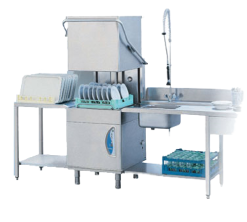 Eurodib USA Lamber L21EKDPS High-Temp Upright Dishwasher: 30 Racks/Hour, 6kW Booster, Digital Thermometer