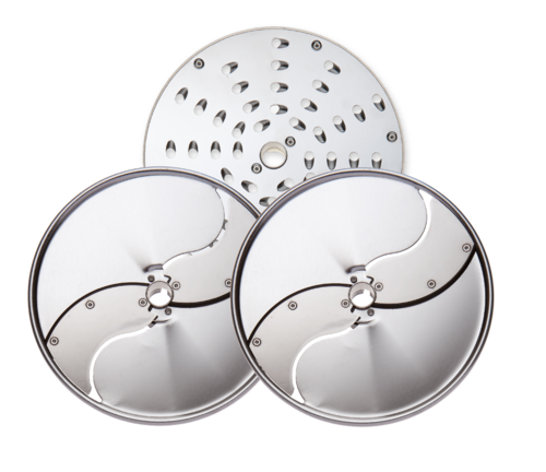 Eurodib USA Dito Sama 3-Piece Stainless Steel Pizza Disc Set with S-Blades for Pressing, Slicing, and Grating