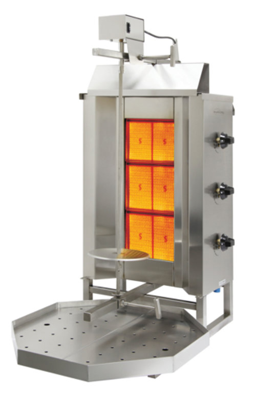 Eurodib VGB3 Vertical Broiler | Natural Gas | 3 Double Burners | 33,268 BTU/HR