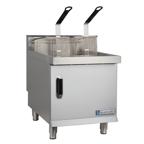 Eurodib CF30L Countertop Propane Gas Fryer: 30 lb. Capacity, 4 Burners, 2 Baskets