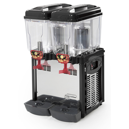 Eurodib USA Cofrimell CD2J Juice Dispenser with 3-Gallon Bowls and Stainless-Steel Evaporator