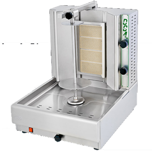 Eurodib USA Visvardis DG4A Gas Gyro Machine, 40-70lbs Capacity, Stainless Steel, 110v