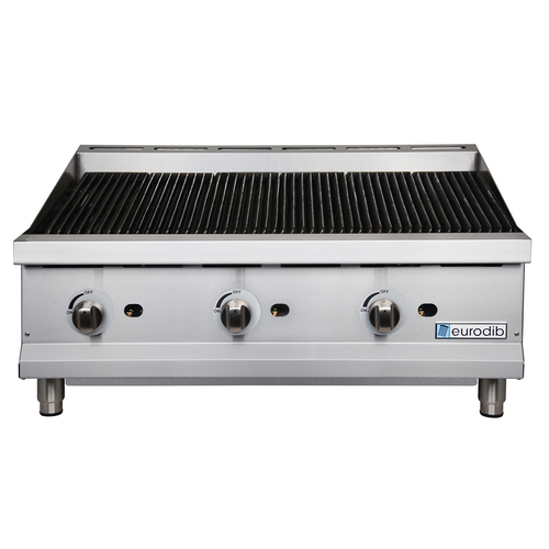 Eurodib T-CBR36 Countertop Gas Broiler: 36" x 20" Surface, 120,000 BTU