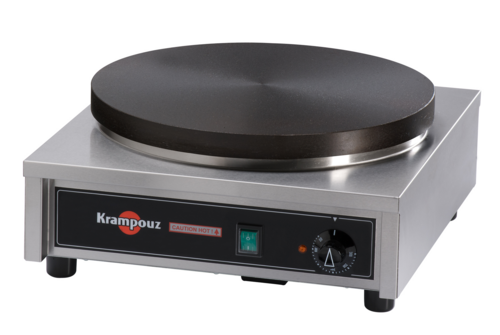 Krampouz CECIF40AT Electric Crepe Maker: 40 cm Cast Iron Griddle, Precision Temperature Control, 3 Heating Elements