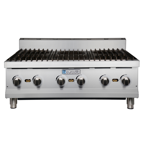 Eurodib USA Eurodib T-HP636 Gas Hotplate: Countertop, 36" x 24", 6 Burners
