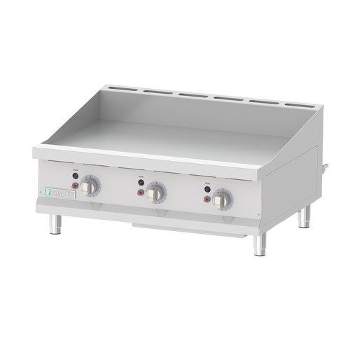 Eurodib T-G36T Professional Countertop Gas Griddle with 36" x 20" Polished Surface