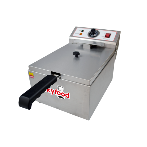 Skyfood Equipment FE-10-N Electric Countertop Fryer 10 lbs Fat Capacity Stainless Steel 2000 Watts 110V Commercial Deep Fryer