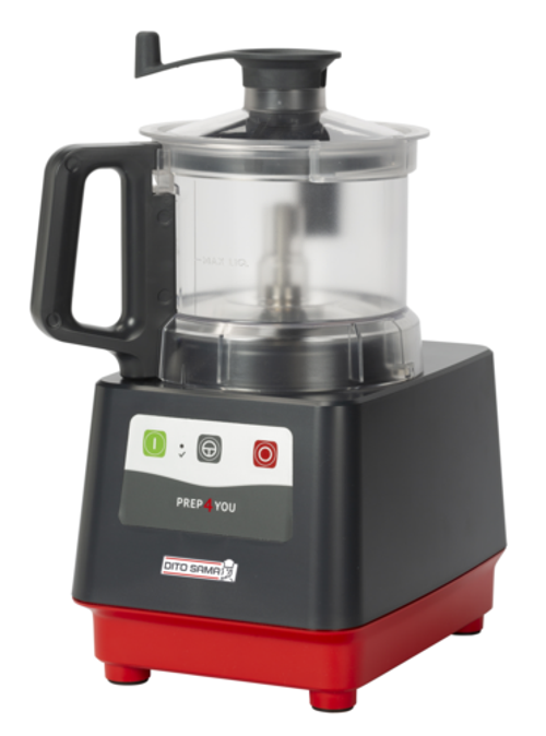 Eurodib USA DITO SAMA 602248 Single-Speed Cutter Mixer with Transparent Bowl and Scraper