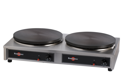Krampouz Gas Crepe Maker: 15-3/4" (40cm), Dual Griddles, cETLus Certified