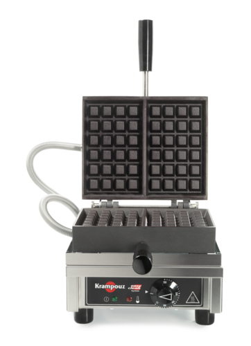 Krampouz Brussels Waffle Maker | Cast Iron Plates | 4x6 | Thermostatic Control