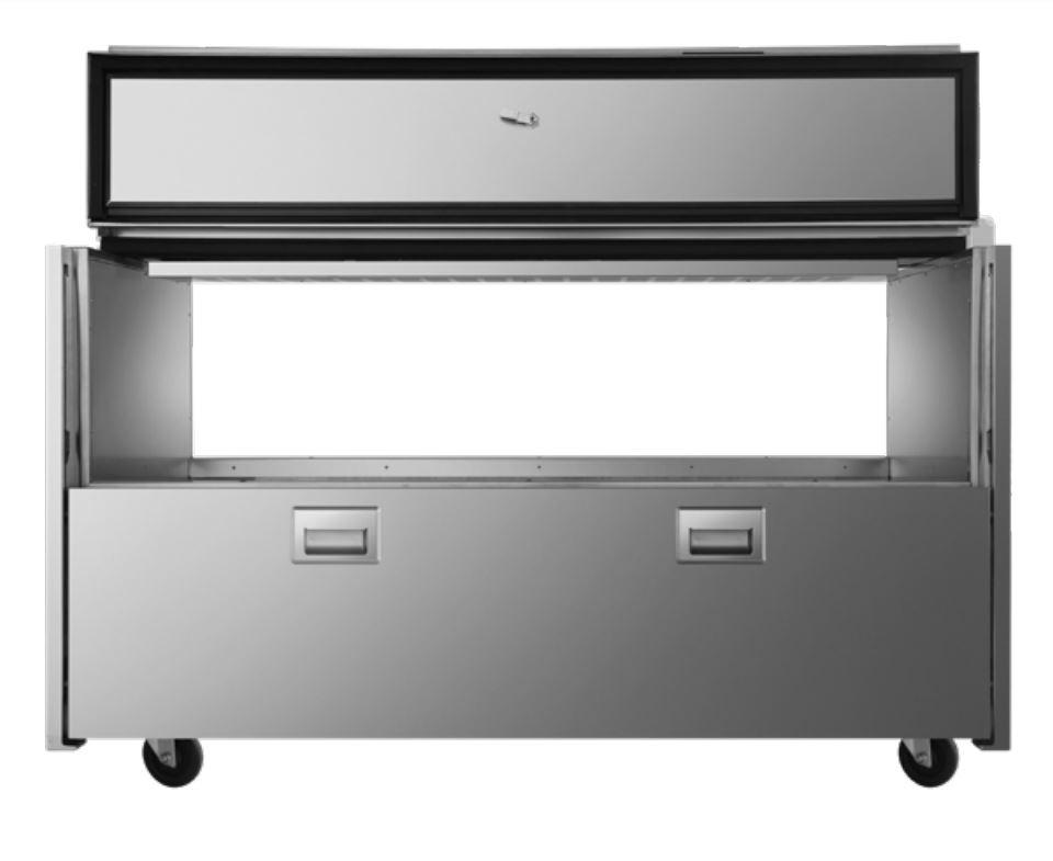 Atosa USA AMC-5802 Double Sided Milk Cooler Refrigerated Forced Air System 16 Crates Capacity Stainless Steel