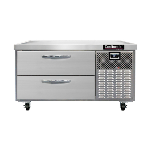 Continental Refrigerator D48GN Griddle Stand with Stainless Steel Top and Drawers for Commercial Use