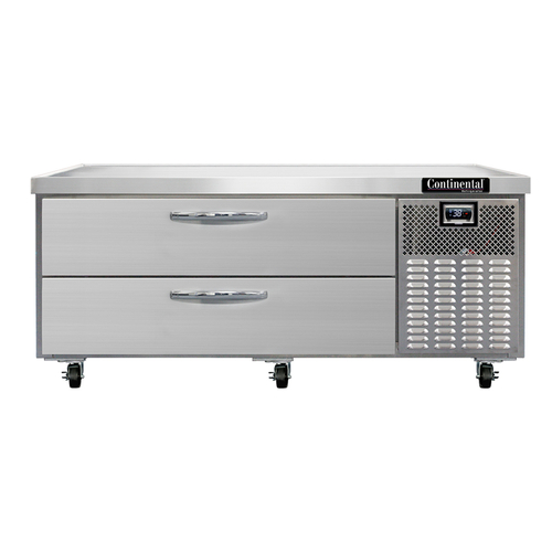 Continental Refrigerator D60GN Griddle Stand with Drawers Stainless Steel Top and Self-Contained Refrigeration