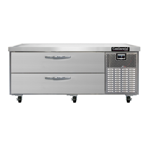 Continental Refrigerator D60GFN Freezer Griddle Stand with Stainless Steel Top and Drawers for Commercial Use