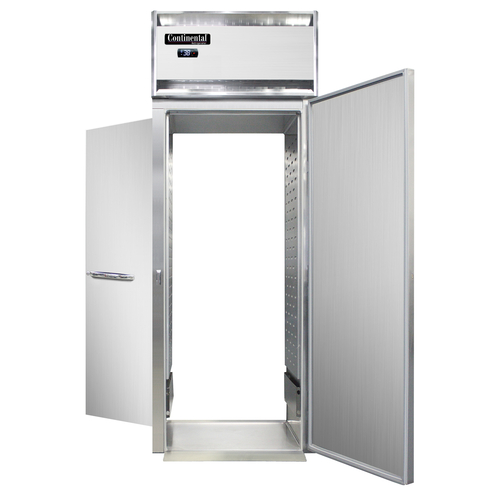 Continental Refrigerator D1RINRT Designer Line Refrigerator Roll-Thru One-Section Self-Contained Stainless Steel