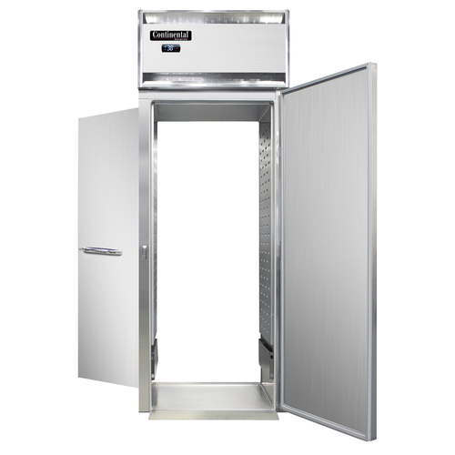 Continental Refrigerator D1RINSSRT Designer Line Roll-Thru Refrigerator Stainless Steel One Section Self-Contained