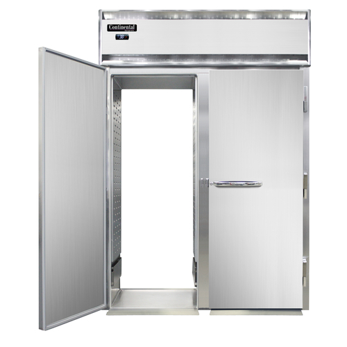Continental Refrigerator D2RINRT-E Designer Line Extra-High Roll-Thru Refrigerator Stainless Steel Full-Height Doors
