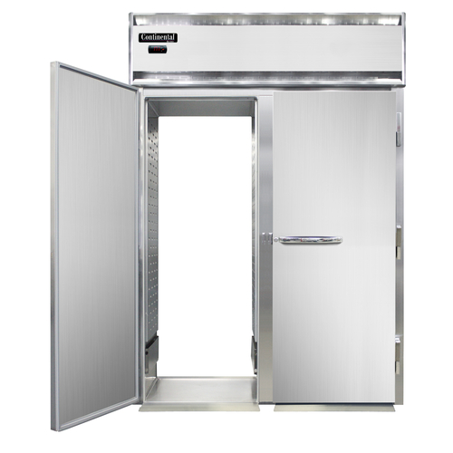 Continental Refrigerator DL2WI-RT-E Designer Line Extra-High Warmer Roll-Thru Two-Section Stainless Steel Cabinet