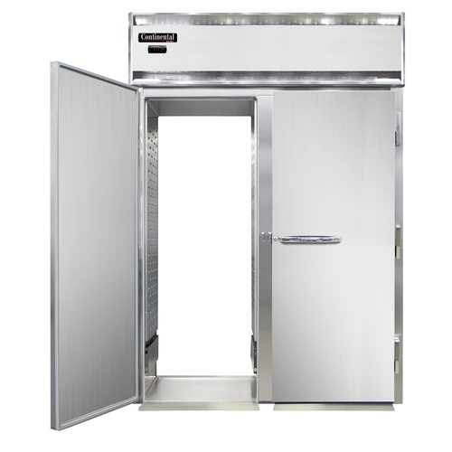 Continental Refrigerator DL2WI-SS-RT-E Designer Line Extra-High Warmer Roll-Thru Two-Section Stainless Steel Cabinet