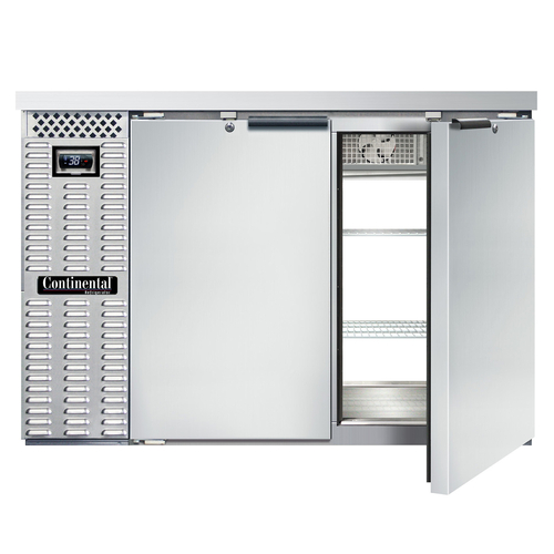 Continental Refrigerator BB50NSSPT Refrigerated Back Bar Cooler 50W 34-3/4H 16 cu ft Stainless Steel 4 Doors