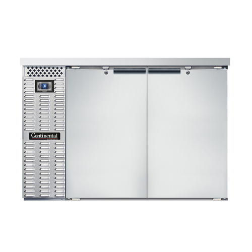 Continental Refrigerator BB50SNSS Refrigerated Back Bar Cooler 50 inch Shallow Depth Stainless Steel 13 cu ft