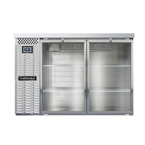 Continental Refrigerator BB50SNSSGD Refrigerated Back Bar Cooler 50 inch Shallow Depth Stainless Steel 13 Cubic Feet