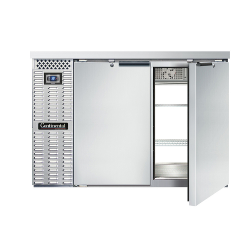 Continental Refrigerator BB50SNSSPT Refrigerated Back Bar Cooler 50 inch Shallow Depth Stainless Steel 13 cu ft