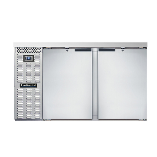 Continental Refrigerator BB59SNSS Refrigerated Back Bar Cooler 59W 34-3/4H 15 cu ft Stainless Steel Front Breathing