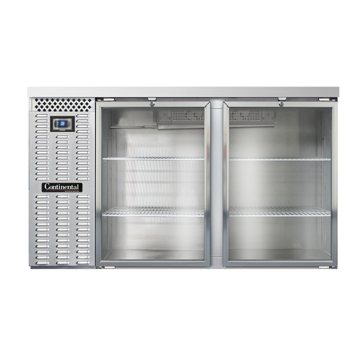 Continental Refrigerator BB59SNSSGD Refrigerated Back Bar Cooler 59W 34-3/4H Stainless Steel 15 Cubic Feet