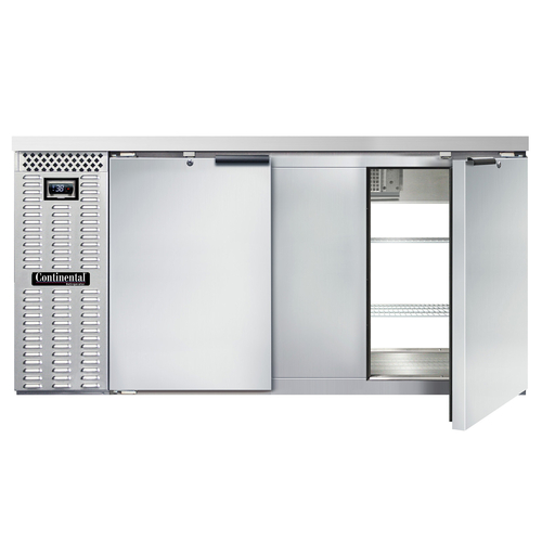 Continental Refrigerator BB69NSSPT Refrigerated Back Bar Cooler 69W Stainless Steel 26 cu ft Electronic Controller