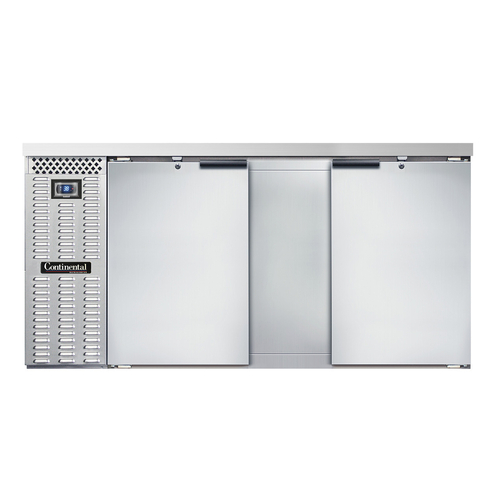 Continental Refrigerator BB69SNSS Refrigerated Back Bar Cooler 69W 34-3/4H 18 cu ft Stainless Steel Front Breathing