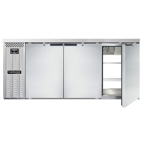 Continental Refrigerator BB79NSSPT Refrigerated Back Bar Cooler 79W Stainless Steel 28 Cu Ft 6 Doors Digital Display