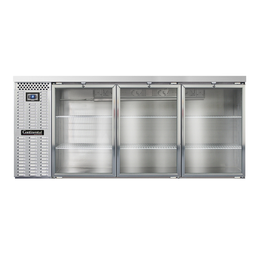 Continental Refrigerator BB79SNSSGD Refrigerated Back Bar Cooler 79W Shallow Depth Stainless Steel 22 Cubic Feet
