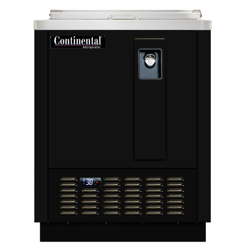 Continental Refrigerator BC24N Flat Top Bottle Cooler 24 inch Stainless Steel Top 4.5 Cases Capacity