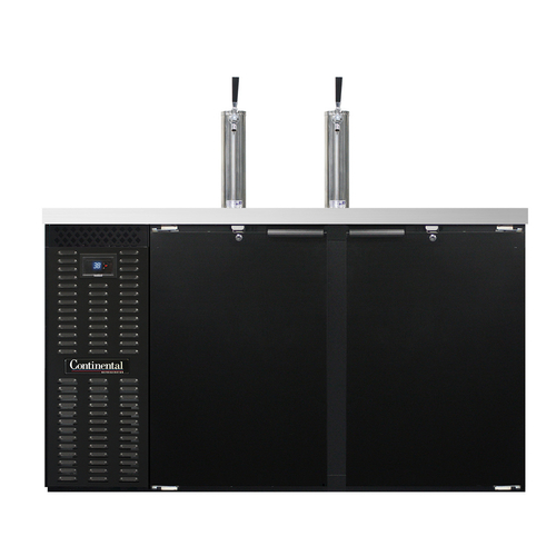 Continental Refrigerator KC59SN Keg Cooler 59W 15 cu ft Front Breathing Stainless Steel Top 2 Keg Capacity