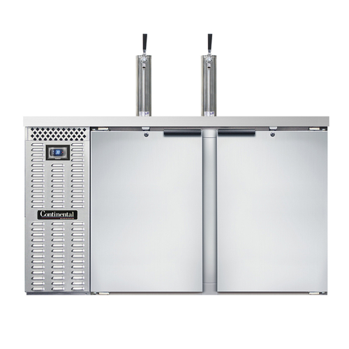Continental Refrigerator KC59SNSS Keg Cooler 59 inch 15 cu ft Front Breathing Stainless Steel 2 Barrel Capacity