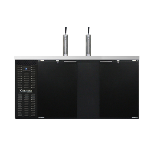 Continental Refrigerator KC69SN Keg Cooler 69W 18 cu ft Front Breathing Stainless Steel Top 3 Keg Capacity