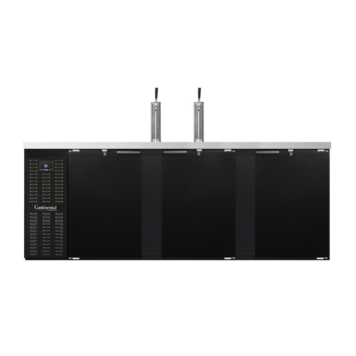 Continental Refrigerator KC90SN Keg Cooler 90W 25 cu ft Front Breathing Stainless Steel Top 4 Keg Capacity