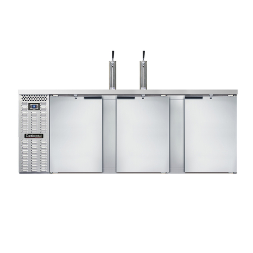 Continental Refrigerator KC90SNSS Keg Cooler 90W 25 cu ft Front Breathing Stainless Steel 4 Barrel Capacity