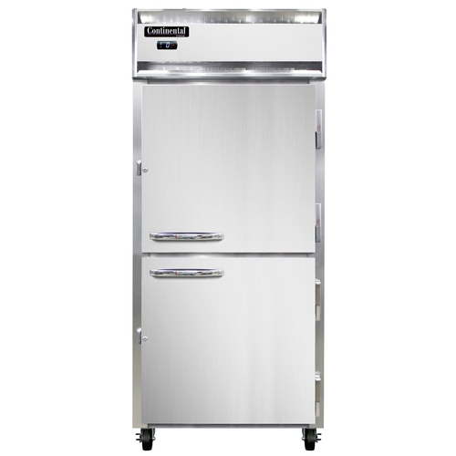 Continental Refrigerator 1FXNHD Extra-Wide Freezer Reach-In 36-1/4W One-Section Stainless Steel Half-Height Doors