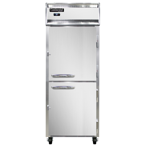 Continental Refrigerator 1RENHD Extra-Wide Reach-In Refrigerator 28-1/2W One-Section Stainless Steel Energy Star