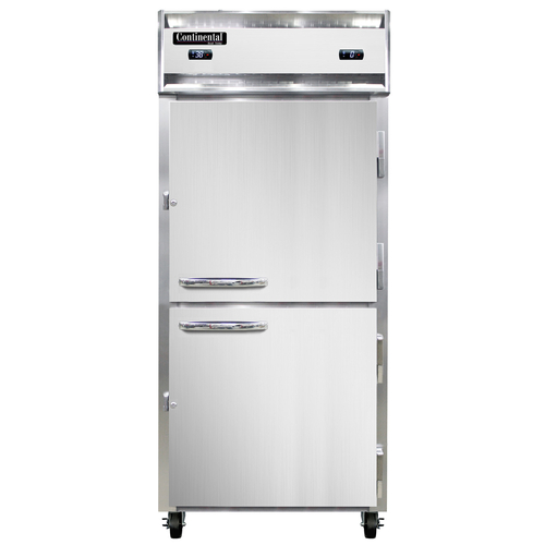 Continental Refrigerator 1RFXNSSHD Extra-Wide Reach-In Refrigerator Freezer Stainless Steel 36-1/4 inch One Section